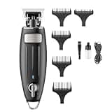 DAXXIN Hair Cutting Tool, Professional Hair Trimmer Rechargeable Beard Trimmer Cordless Electric T-Blade Zero Cutting Machine(Silver with Box)