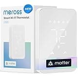 meross Matter Smart Thermostat for Electric Baseboard Heater, Works with Alexa, HomeKit, Google, SmartThings, Programmable WiFi Thermostat for House, Energy Saving, App & Voice Control for Smart Home