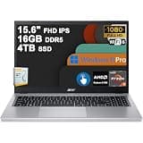 Acer Aspire 3 Business Laptop | 15.6" FHD IPS Touch | AMD 4-core Ryzen 5 7520U | 16GB DDR5 4TB SSD | Type-C Long-Lasting Battery Wi-Fi6 Win11Pro w/DLCA Accessory