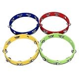 Omquot Durable Tambourine for Individual Professional Performance, 4 Pieces