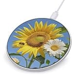 Bees Sunflowers Daisy Wireless Charger, Fast Charging Pad