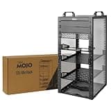 Tecmojo 12U Network Rack, 10 inch Mini Server Rack with 2 Side Translucent Panels & 2 Top Handles, 10.23 inch Deep, for 10 inch IT Equipment & A/V Devices, Black