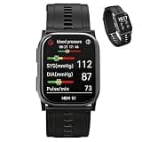 Blood Pressure Monitor Watch with FDA 510(k) Clearance, Medical Blood Pressure Monitor Watch with Heart Rate,Blood Oxygen, Sleep and Activity, Unique Inflatable Micro Air Cuff and Algorithm(Gunmetal)