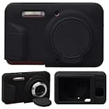 Supmay Silicone Camera Case for Kodak PIXPRO FZ55 16MP CMOS Sensor Digital Camera, Soft Silicone Protective Case Removable Lens Cover, Video Vlogging Camera Cover, Black