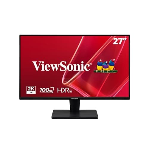 ViewSonic VS2725-2K 27 Inch 1440p Monitor, 100Hz Refresh Rate for Smooth Home and Office Viewing, Eye Care Technology, HDMI, and DisplayPort Inputs