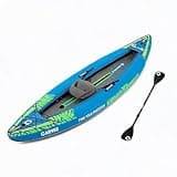 Inflatable Kayak 1 Person for Adults - with Paddle, Kayak Seat, Pedal, Hand Pump, and Bag, Lightweight Recreational Kayak for Lake
