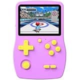 32 Bit Handheld Games for Kids Preloaded 139 Video Games, Portable Video Gaming Player with 3.0" IPS Screen and Rechargeable Battery, Mini Travel Games Electronic Gifts Toys for Boys Girls, Purple