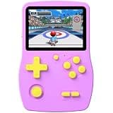 32 Bit Handheld Games for Kids Preloaded 139 Video Games, Portable Video Gaming Player with 3.0" IPS Screen and Rechargeable Battery, Mini Travel Games Electronic Gifts Toys for Boys Girls, Purple