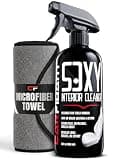 Carfidant Tesla Interior Cleaner - White Seat & Stain Remover for Model 3, Y, X, S - Safe on Vegan Leather - Removes Dirt, Oils & Light Stains - No Residue - Light Citrus Scent - 16oz Kit