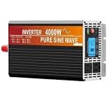 EHSOLZXBE 3kw 4kw 5kw Pure Sine Wave Inverter 12V DC to 120V AC Converter(Peak Power 4000w,24V)