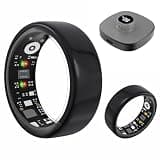 Smart Ring for Women Men Health Ring Fitness Ring Fitness Tracker Sleep Monitor/Heart Rate Monitor/Sports/Pedometer/Calorie for Android iOS with Battery Case Black 8#