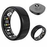 Smart Ring for Women Men Health Ring Fitness Ring Fitness Tracker Sleep Monitor/Heart Rate Monitor/Sports/Pedometer/Calorie for Android iOS with Battery Case Black 8#