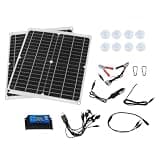 BRIGHTFUFU 300w Solar Panel Kit Monocrystalline Silicon Outdoor Power Supply Solar Charge Controller Hiking Climbing Efficient Outdoor Device Charging