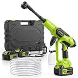 Cordless Portable Washer, 1450 PSI Battery Operated Washer with 6-in-1 Nozzle, 2pcs 4.0Ah Battery&Charger, Handheld Washer for Car,Home,Garden Patio