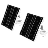 LeTavco 3W USB C Small Solar Panel for Outdoor Security Camera,2Pack White