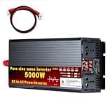 YXINHONGYUE Car Power Inverter 5000W Peak Off-Grid Pure Sine Wave Inverter DC 12V,24V,48V,60V,72V to 110V-120V/220V-240V AC Converter for Truck, Solar, Camping, Home Backup,24v to 110v 60hz