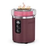 Ninja Fireside360™ Outdoor Heater & Fire Pit | 3 Modes: Flame, Heat, Flame & Heat | Portable for Patio, Deck, Camping, Beach | Easy Control Smokeless Flames | Push to Start Ignition | Maroon | OF101RD