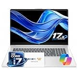 WOWPC Customized HP 17 Business Laptop, Intel Core i7-1355U 10-Core Processor, 17.3" FHD IPS Anti-Glare Screen, 8GB/16GB/32GB/64GB RAM, 256GB/512GB/1TB/2TB SSD, Windows 11 Home, Business Productivity