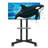 SDdPulse TV Stands Mobile TV Floor Stand with Wheels - Height Adjustable Universal Rolling TV Cart Bracket - for 32-75 Inch LCD Led Plasma Flat Panel Screen Beautiful Scenery
