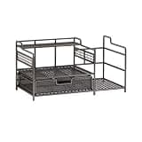 CFGH6FDF Industrial Style Iron Office Bookshelf Multipurpose Dormitory Tabletop Organizer Shelf Freestanding Book Shelf