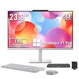 Lenovo A100 23.8" FHD Anti-Glare All-in-One Desktop, Intel Processor N100, 32GB DDR5, 2TB Storage(1TB SSD+1TB Docking Station Set), Keyboard & Mouse, 720p HD Camera, WiFi 6, Win11 Pro, Cloud Grey