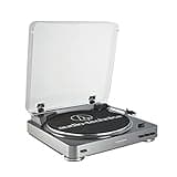 Audio-Technica AT-LP60-USB Fully Automatic Belt-Drive Stereo Turntable (USB & Analog), Silver