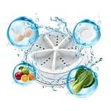Portable Mini Ultrasonic Washing Machine, USB Powered, 4-Level Adjustment, 4 in 1 Washer Machine Bucket Sink Dishwashers for Clothing, Dishes, Fruits and Vegetables Cleaner