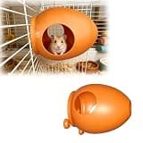 XMWPKQ Hamster Hanging Egg Hideout House, Small Animal Cage Accessories, Pet Hanging Nest Shelter Compatible with Hamster, Mouse, Chinchilla, Rodent Cage Accessories