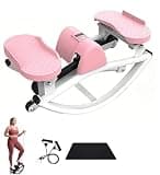 Rock Stepper Side to Side - Mini Stepper Exercise Machine for Home Workout, Rocking Stair Stepper with Resistance Bands & Mat, Portable Workout Equipment & Balance Board Alternative for Adults