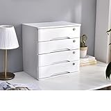 ntumLeap Lockable Solid Wood Desk File Cabinet with 4 Drawers for A4 Hanging Folders & Office Supplies-Stylish Storage Solution for Home and Office,