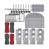 Replacement Accessories Kit Compatible with Roborock Saros 10 – 2 Main Brushes, 8 Side, HEPA Filters, Mop Pads, Dust Bags