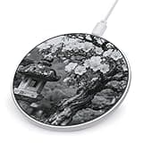 Black White Tree Flower Wireless Charger Magnetic Phone Induction Charger 10w Fast Wireless Charging Station Compatible with iPhone 17 16 15 14 13 12 Pro Max Samsung Galaxy S25 S24 S23