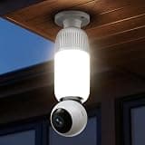 2K Light Bulb Security Cameras Outdoor Indoor - 355° Manual Pan / 110° Tilt Light Bulb Camera Wireless for Home Security with Color Night Vision, Motion Detection, SD/Cloud Storage, 2-Way Audio, Siren