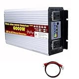 YXINHONGYUE Inverter DC 12V 24V 48V 60V 72V to AC 220V 110V Pure Sine Wave Power Inverter 6000W Peak/3000W Intelligent Digital Display Voltage Converter for Home RV Solar System,12v to 110v