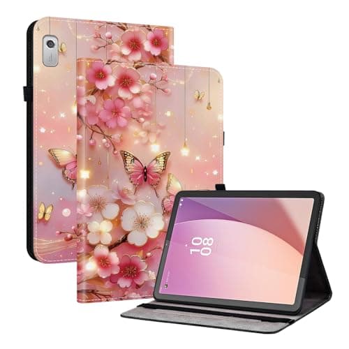 Case for Lenovo Tab M9 , 9.0", Premium Leather Flip Cover with Card Slots, Pen Holder, Adjustable Stand, Multiple Decorative Patterns,PSJ-Q