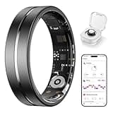 Asteraty Smart Ring for Women Men, AI Health Fitness Tracker with Sleep, Heart Rate, Blood Oxygen, HRV, Stress, Gesture Photo, IP68 Waterproof, No Subscription, iOS Android (Matte Black,10)