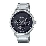 Casio Analog Watch MTP-B305D-1EV, Black Dial, Stainless Steel Band, Multi-Dial, Day/Date/24-Hour Display, Water Resistant 50M
