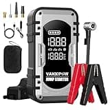 VANXIPOW 8000A Portable Car Battery Jump Starter with Air Compressor, 150PSI (9.0 L Gas/8.0L Diesel), 12V Jump Box Car Battery with 600 Lm LED Light, with Large LED Display, Power Bank