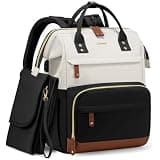 LOVEVOOK Diaper Bag Backpack, Baby Bag with Changing Station, Large Diaper Backpack for Mom Dads, Waterproof Mommy Bag for Boy and Girl, Travel Essential Baby Shower, Black-Beige