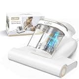 Bed Vacuum Cleaner Mattress Vacuum Cleaner,16Kpa Powerful Handheld Vacuums with UV-C Light & Double Dust Cup & High Heating & Ultrasonic & HEPA Filter for Bed Sofa(Corded,Silver White)