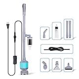 hygger 360GPH Electric Aquarium Gravel Cleaner, 5 in 1 Automatic Fish Tank Cleaning Tool Set Vacuum Water Changer Sand Washer Filter Siphon Adjustable Length 15W