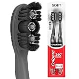 Colgate 360 Vibrate Charcoal Battery Powered Electric Toothbrush with Soft Bristles, 2 Pack, Sonic Powered