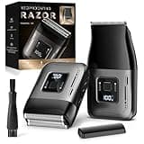 DGSXRMY Electric Foil Shavers for Men: 𝐃𝐮𝐚𝐥 𝐇𝐞𝐚𝐝𝐬 (𝐅𝐨𝐢𝐥+𝐓𝐫𝐢𝐦𝐦𝐞𝐫) Mini Electric Razor with High-Speed 7000RPM, IPX7 Waterproof, USB-C Charge, LED Display for Travel, Gift for Father