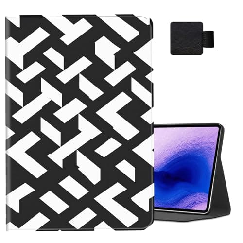 for Newest Kindle Paperwhite/Colorsoft Signature Edition 7" 12th Gen 2024 Tablet Case for Kids Boy Girl,PU Leather E-Reader,Auto Wake/Sleep Portable Travel Cover with Stand Pen Loop Holder,Geometric