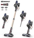 NADALY Cordless Vacuum Cleaner, 500W 40KPA Stick Vacuum with 45min Runtime, Anti-Tangle Vacuum Cleaners for Home, Self-Standing Rechargeable Wireless Vacuum for Hardwood Floor Carpet Pet Hair