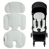 Momcozy Stroller Cooling Pad | Universal Soft Cooler Pad, Breathable & Adjustable Seat Liner | Detachable 2-Piece Cooling Cushion | Fits Strollers, Crib, High Chair, Swing