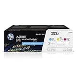 HP 202A Cyan, Magenta, Yellow Toner Cartridges Printers (3-Pack) | Works with Color LaserJet Pro M254, Color LaserJet Pro MFP M281 Series | CF500AM