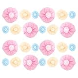 AMUSLESUR 96pcs Disposable Plastic Protective Cover for Fire Alarm Sensor and Detector, Round Shape Elastic Edge, Easy Installation Dust Protection for Home and Maintenance Tasks