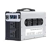 HENGJINGTR Pure Sine Wave Inverter 3000W Power Inverter DC 12V 24V 48V 60V 72V to AC 110V 220V Voltage Converter with LCD Display for Truck, Home, Vehicles,24V to 230V 60Hz