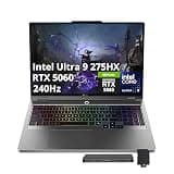 Lenovo Legion 5 16" WQXGA 240Hz Gaming Laptop, Intel Ultra 9 275HX, NVIDIA GeForce RTX 5060, 64GB DDR5, 5TB Storage (4TB SSD+1TB Docking Station Set), 24-Zone RGB Backlit Keyboard, Win 11 Pro, Gray